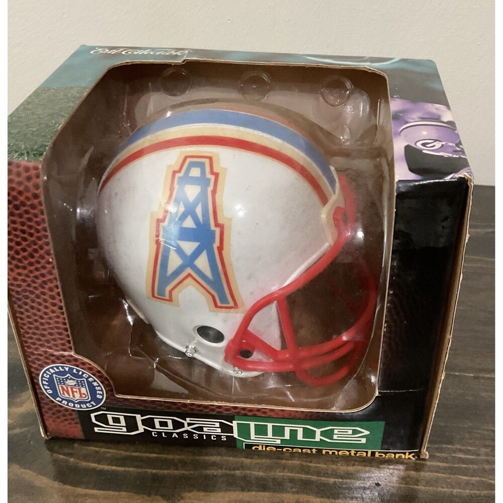 Ertl Houston Oilers Goal Line Classics Die Cast Helmet Coin Bank NFL Boxed